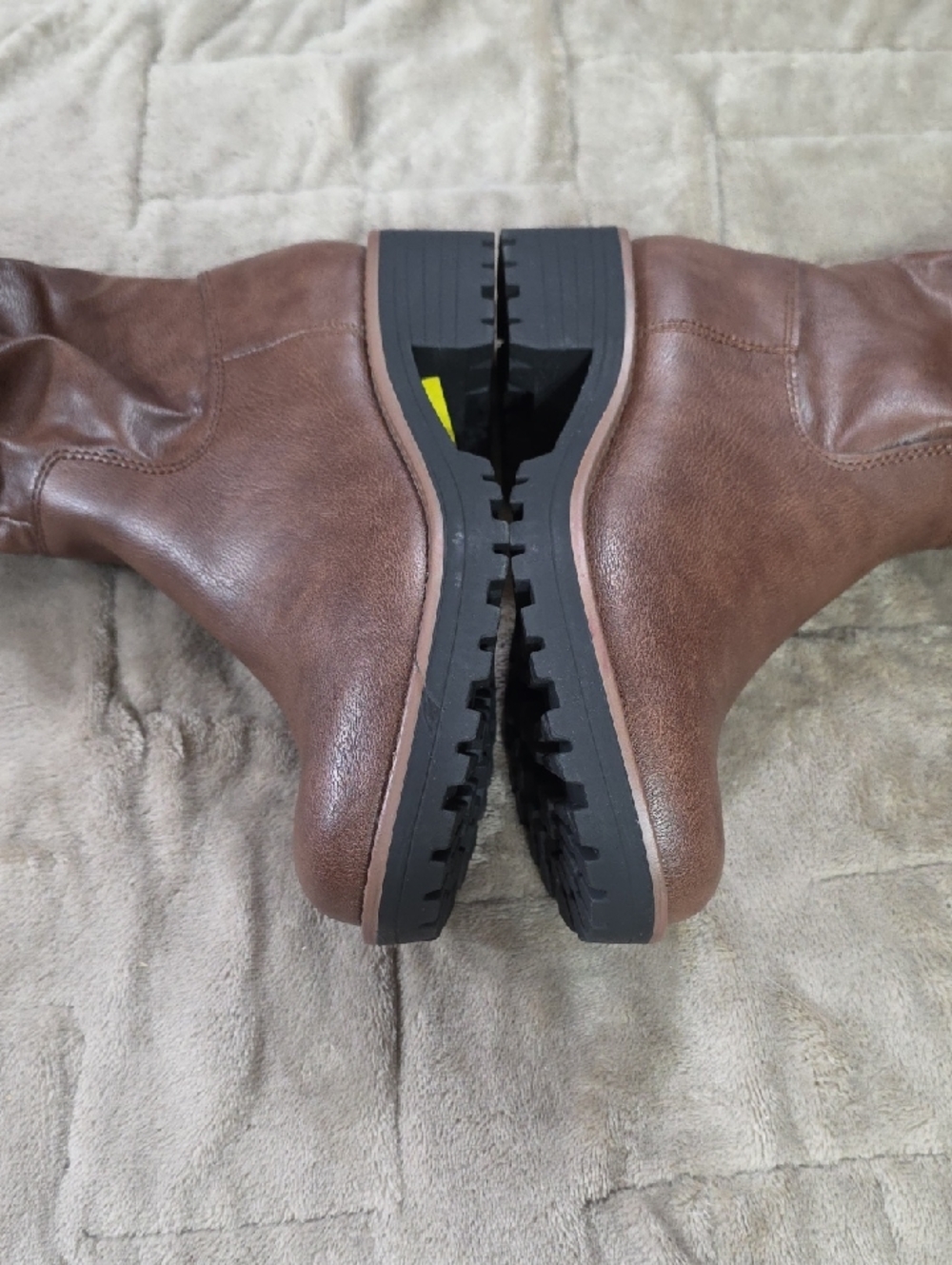 NWT Sun + Stone Women's Chocolate Boots Slouchy Chunky Soles Mid-Calf‎ Sz 6.5 - Picture 7 of 10